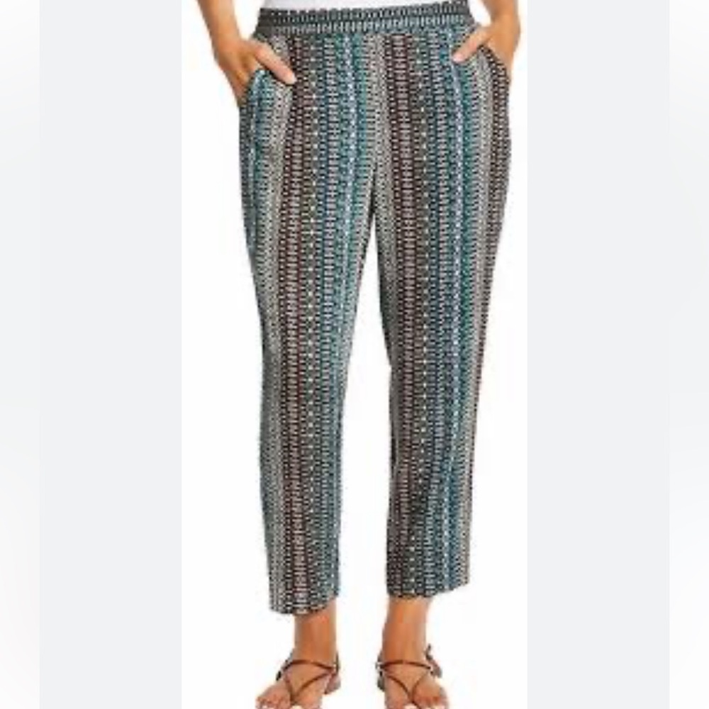 Jessica Simpson Women's Printed Pull-on Pant, Geo Fusion, Large
